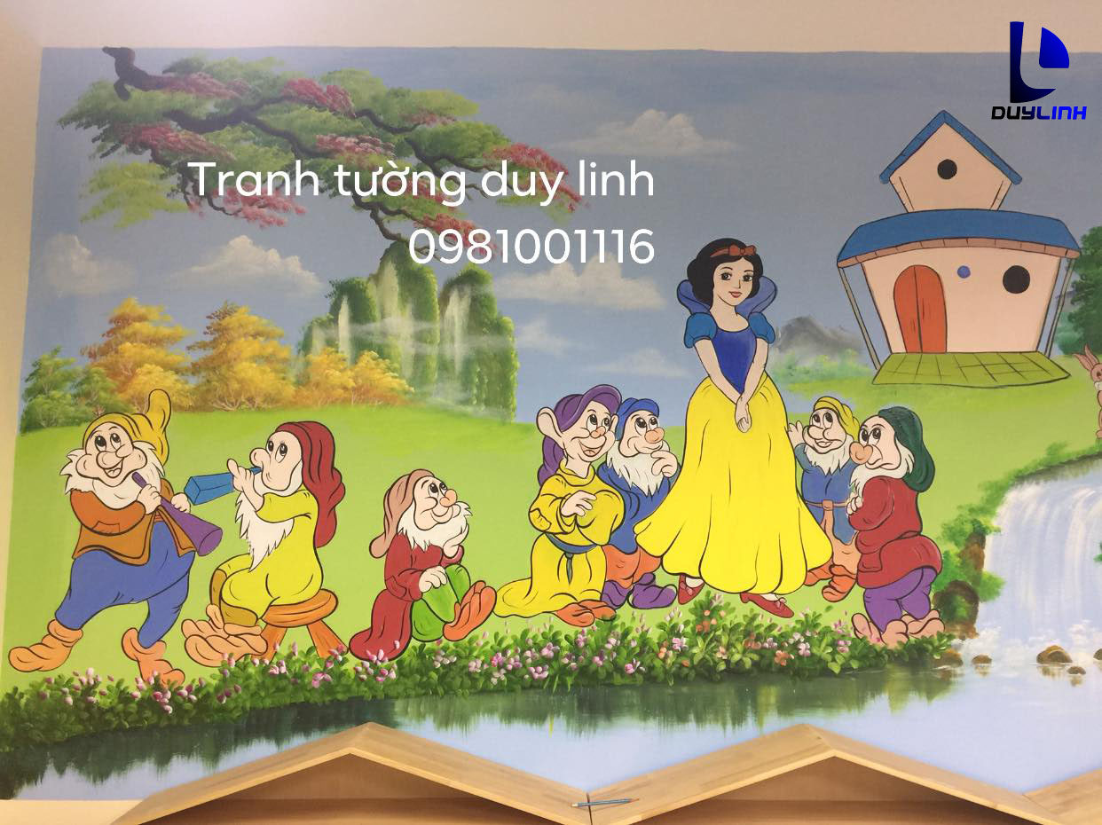 Vẽ tranh tường 3D cho thư viện tiểu học Thanh Trì Hà Nội