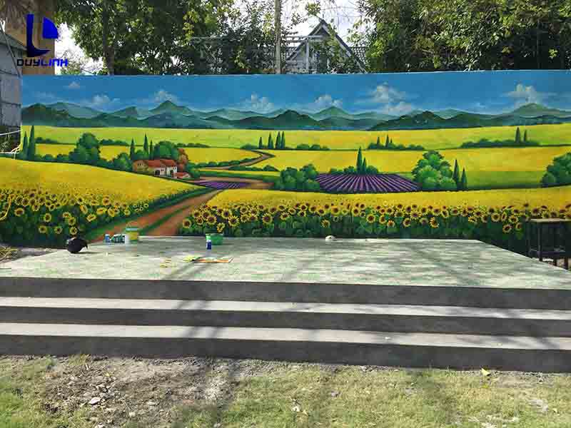 Vẽ tranh tường cho khu resort tại Hoà Bình ( Phần 1)