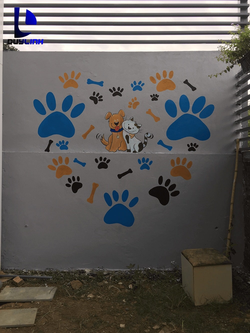 Vẽ tranh tường tại Trang trại thú cưng-Xuân Mai-Hà Nội