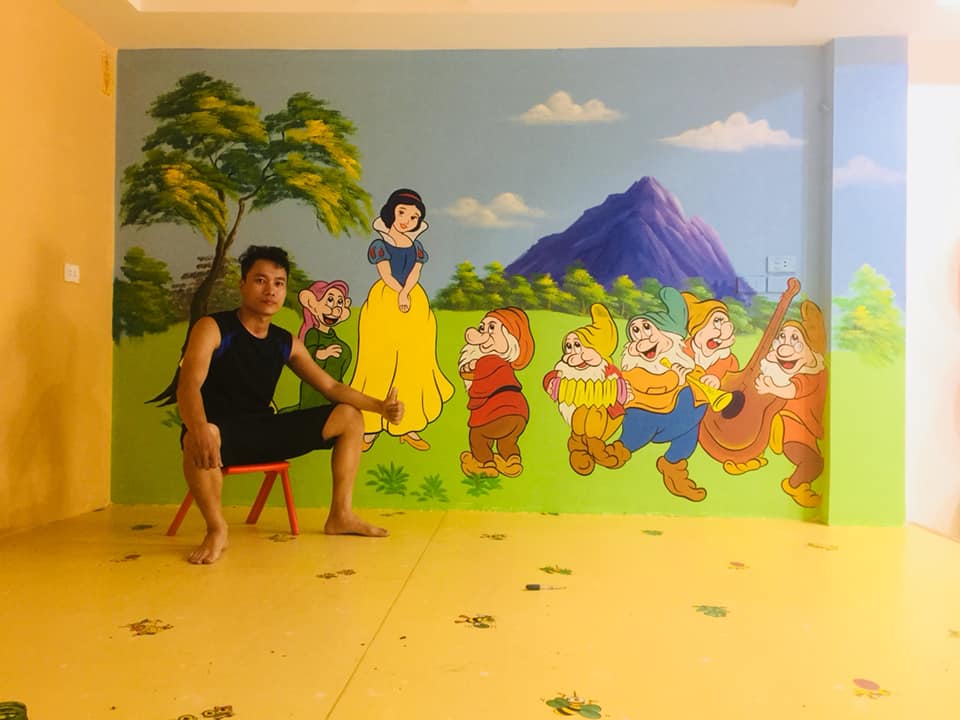 Vẽ tranh tường mầm non tại Kim Ngưu, Hà Nội
