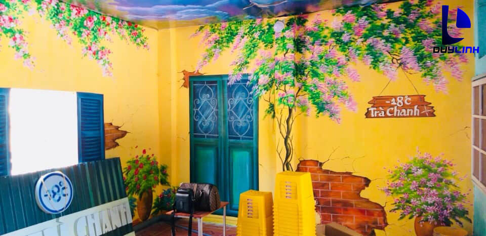 Công trình vẽ tranh tường 3D tại quán trà chanh Định Thành – Yên Định – Thanh Hoá ảnh 1