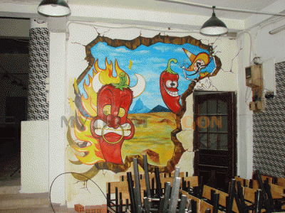Tranh tường quán cafe CF58