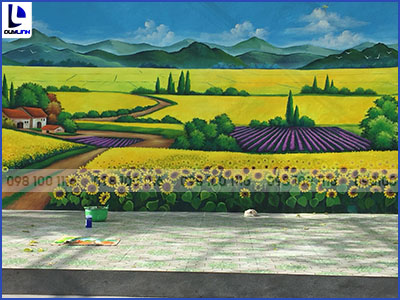 Vẽ tranh tường cho khu resort tại Hoà Bình ( Phần 1)