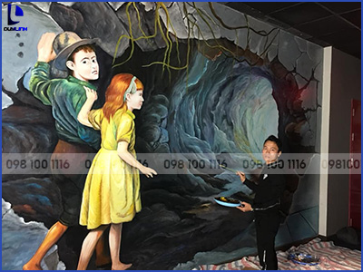 Vẽ tranh tường rạp chiếu phim quốc gia Hà Nội