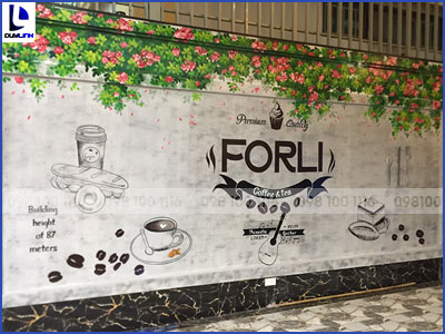 Vẽ tranh tường quán cà phê tại Linh Đàm - Hà Nội